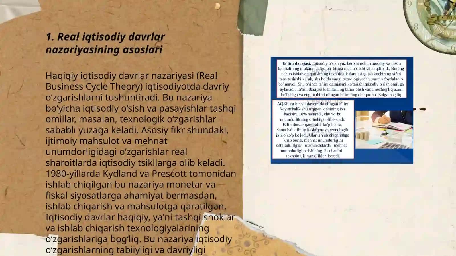 Real iqtisodiy davrlar nazariyasi 3
