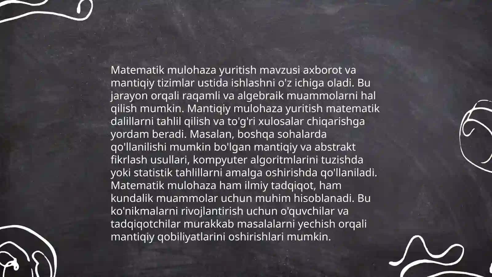 Matematik Mulohaza Yuritish va Muammoni Hal Qilish 3