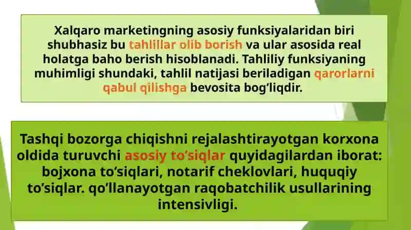 Xalqaro marketingning funksiyalari 3