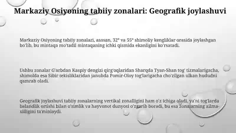 Oʻrta osiyo tabiat zonalari 3