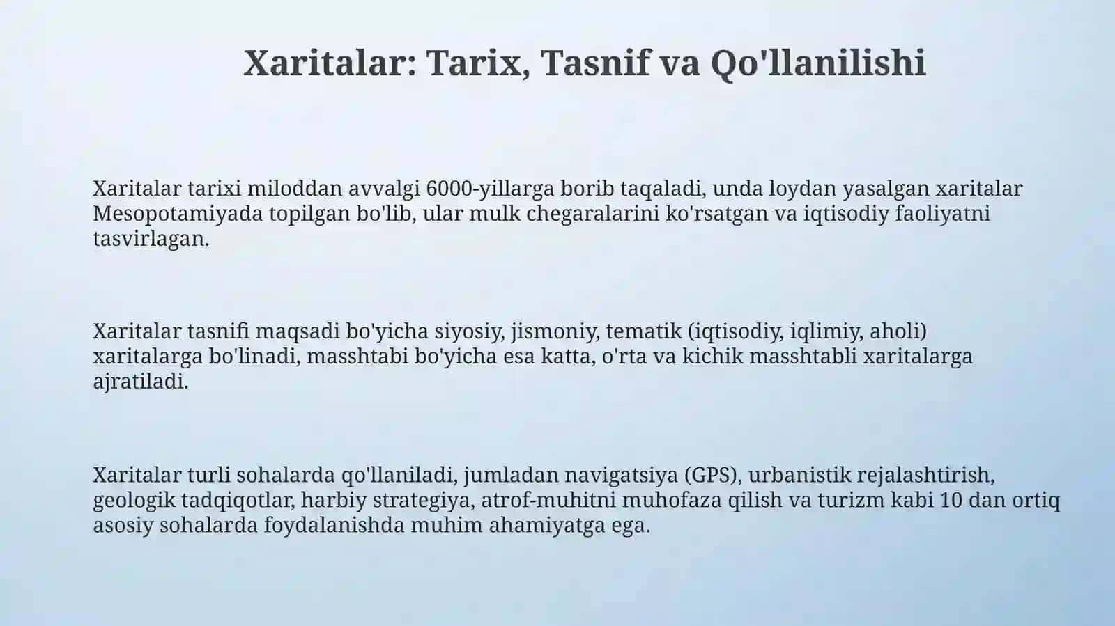 Haritalar, atlaslar, kalendarlar va izohli lugʻatlar 3