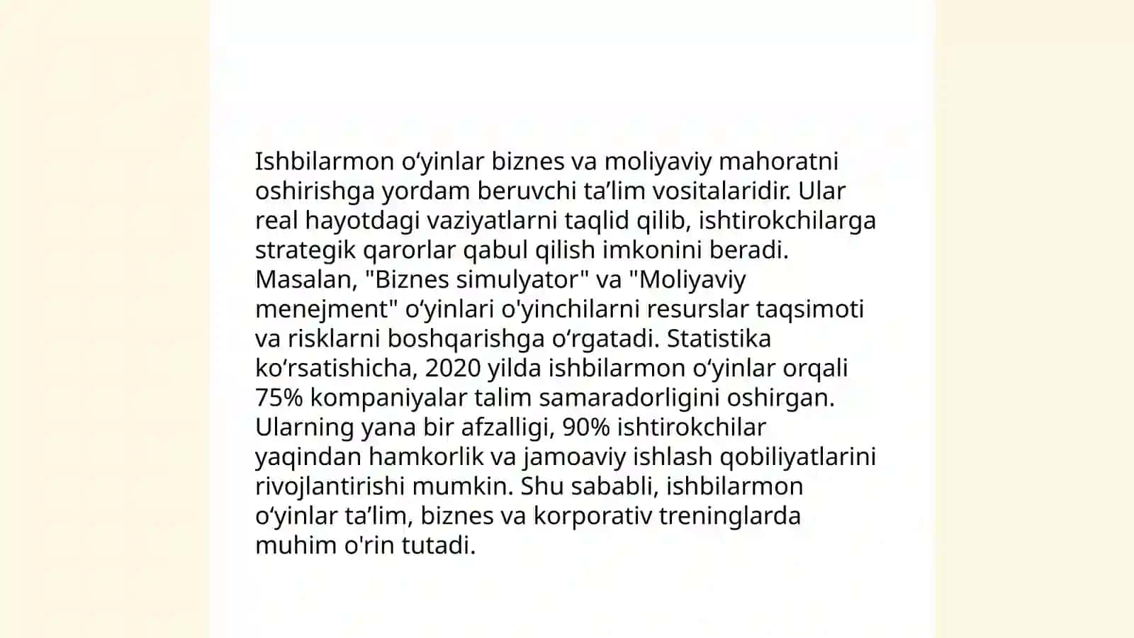 Ishbilarmon oʻyinlar texnologiyasi 3