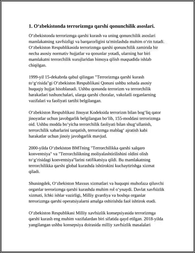 O‘ZBEKISTONNING TERRORIZMGA QARSHI KURASH TAJRIBASI 3