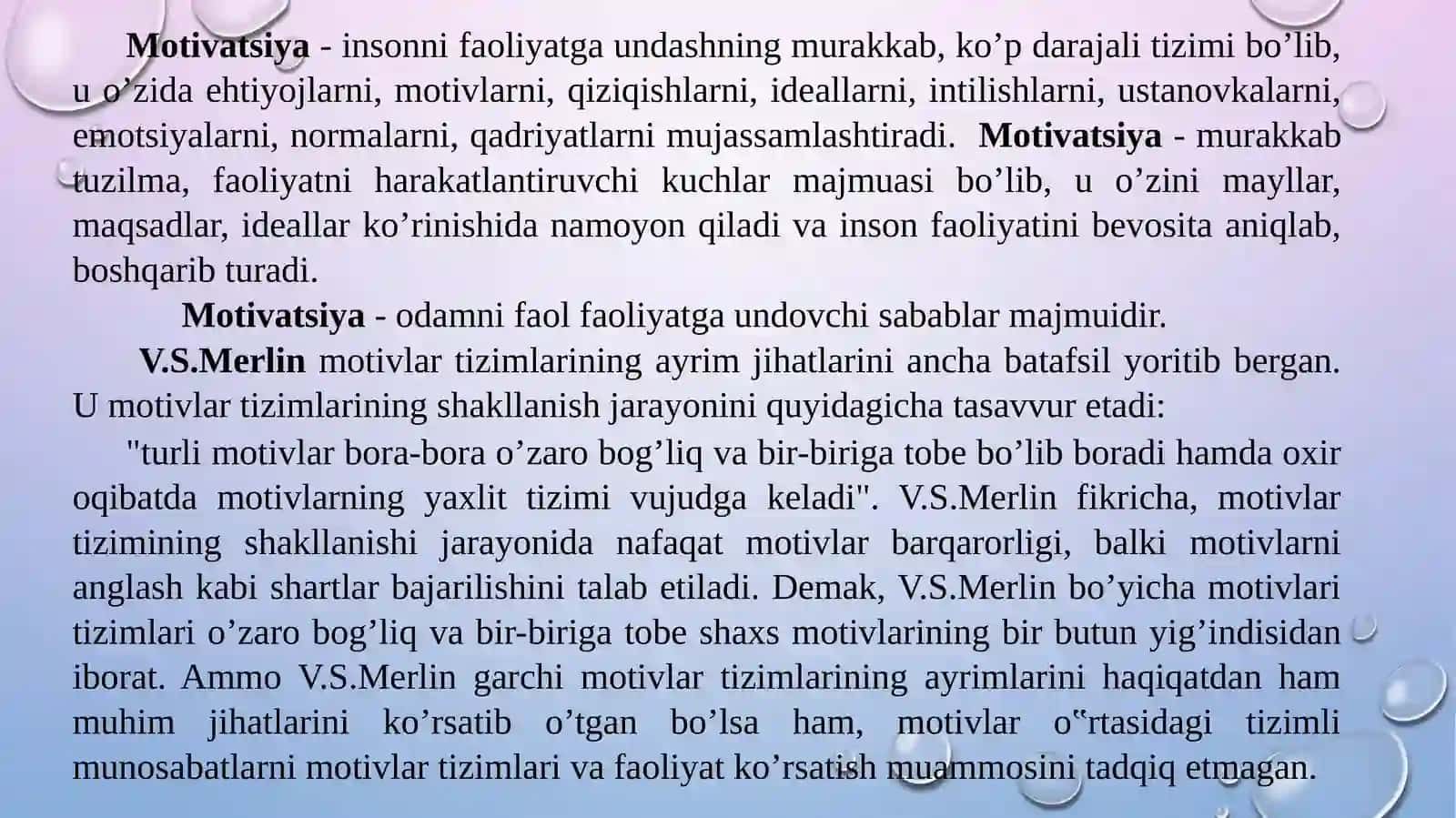 Motiv va motivatsiya hamda hissiyotning namoyon bo‘lishi 3