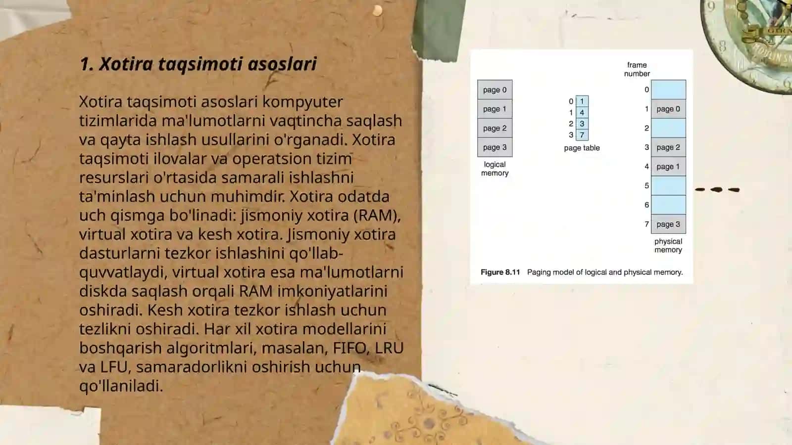 Xotira taqsimoti, segmentatsiya va paging usullari 3
