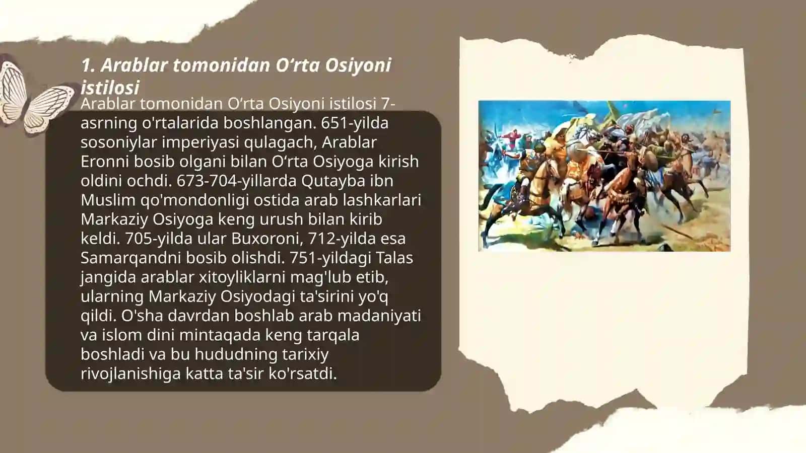 Arablar tomonidan Oʻrta Osiyoni istilosi 3