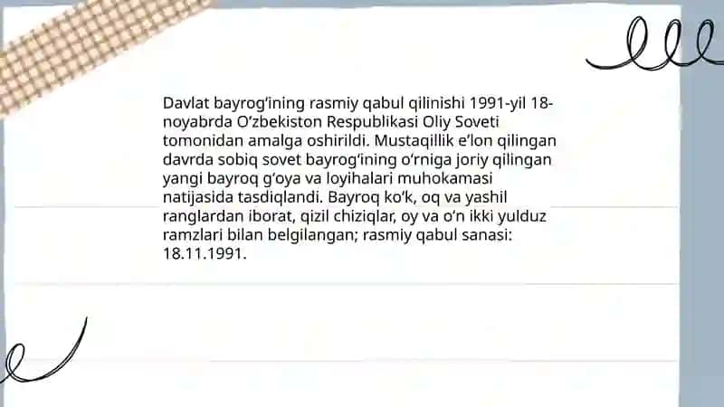 Davlat Bayrogʻining Rasmiy Qabul Qilinishi 3