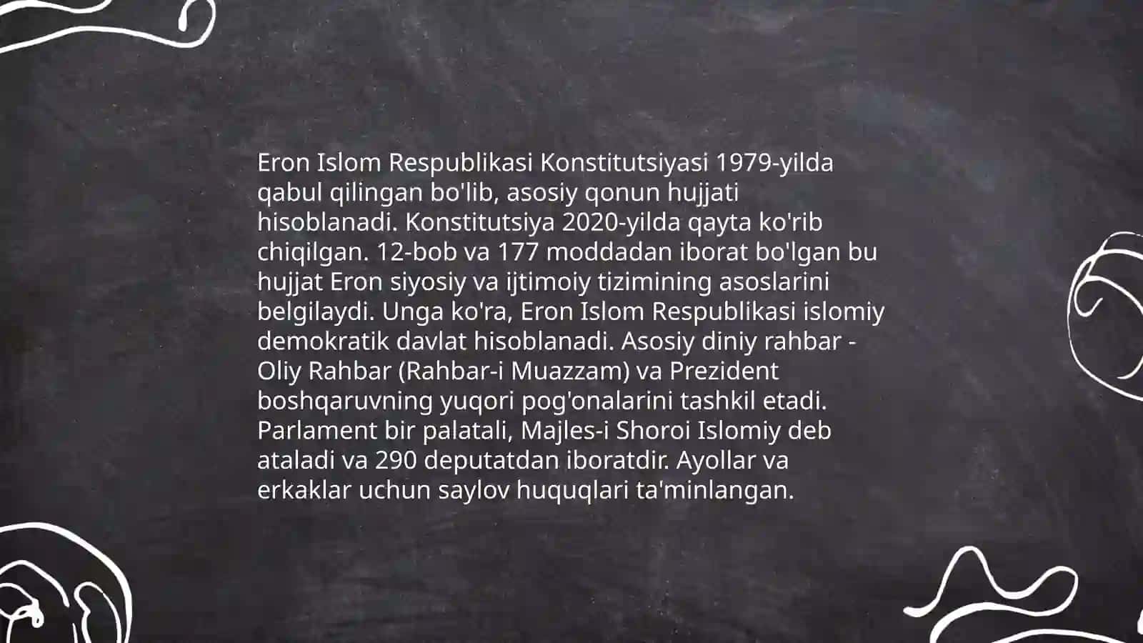 Eron Islom Respublikasi Konstitutsiyasi 3