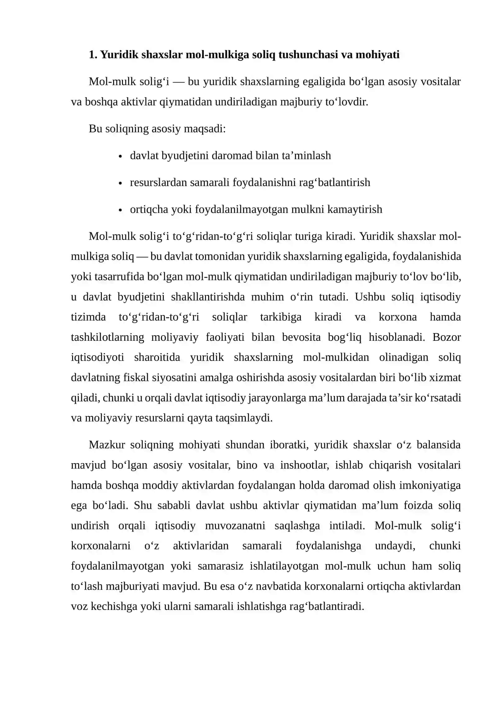 Yuridik Shaxslarning Mol-Mulkidan Soliq Undirish Tartibi 3