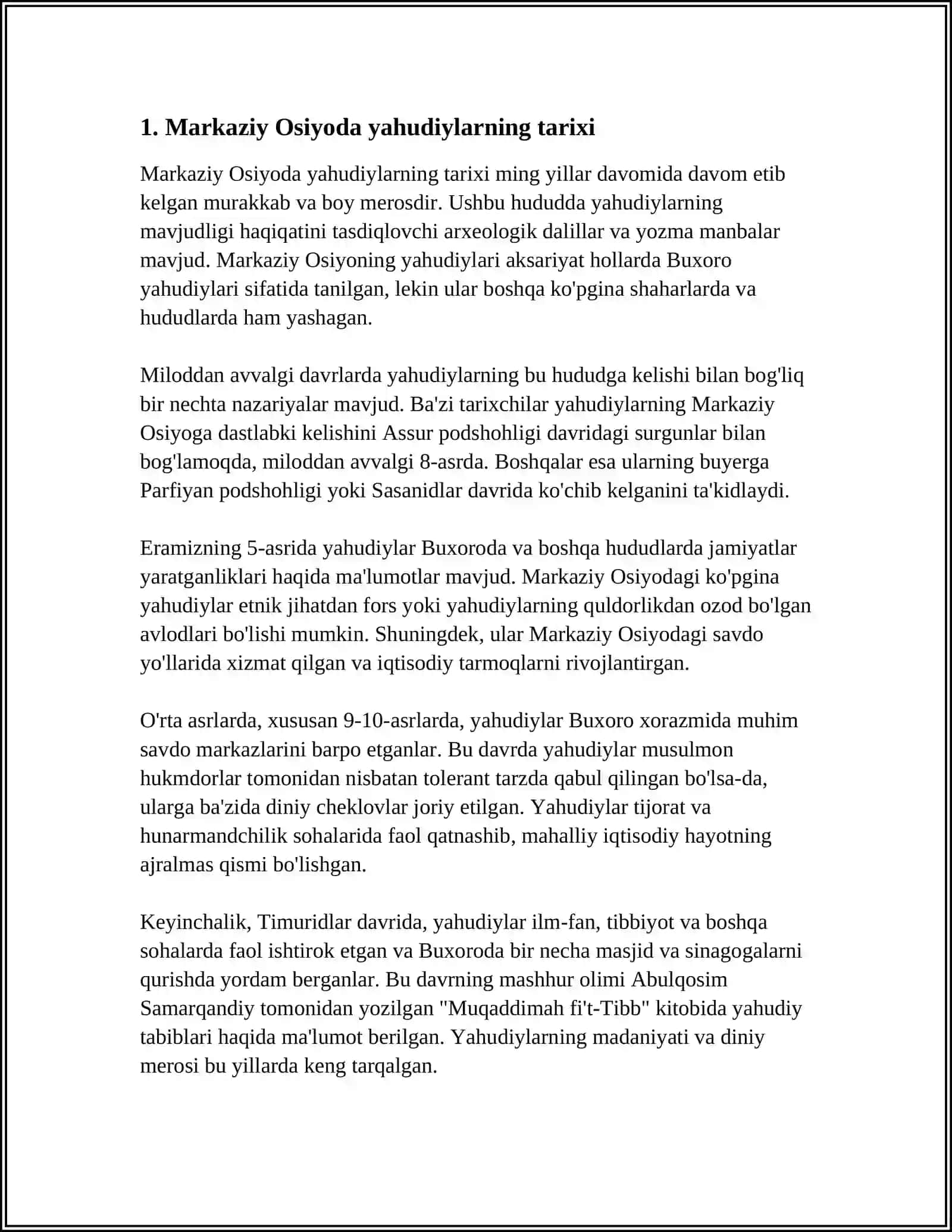 MARKAZIY OSIYODA YAXUDIYLAR TARIXI 3