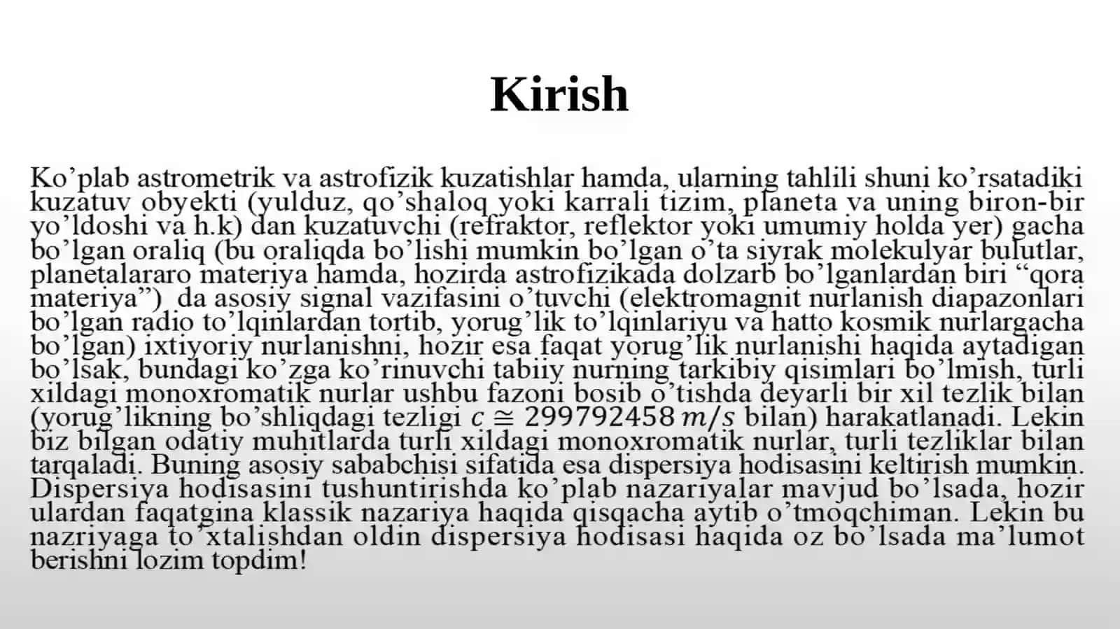 Yoru’lik dispersiyasining klassik nazariyasi 3
