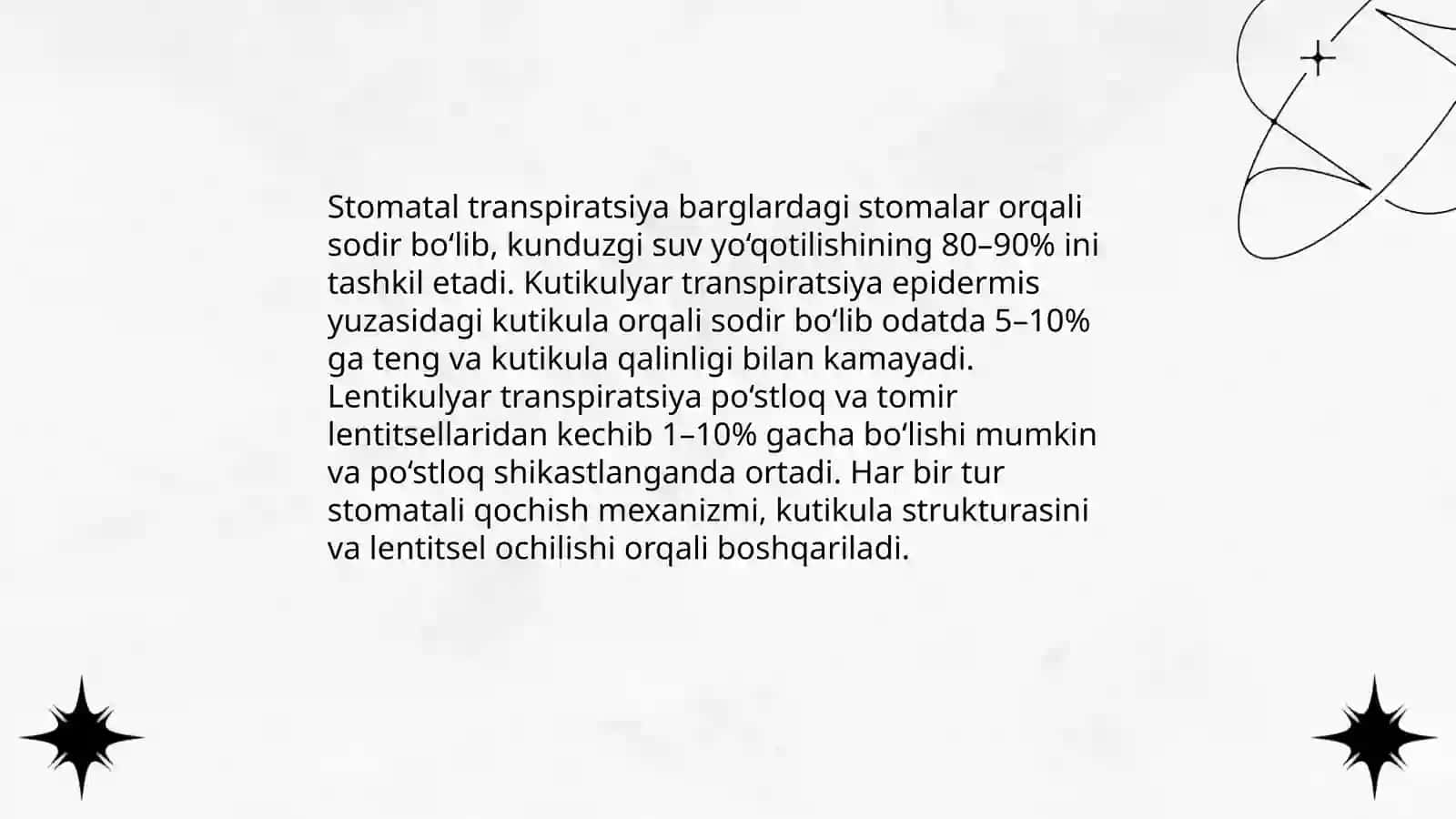 Transpiratsiya xillari va uni boshqarish mexanizimlari 3