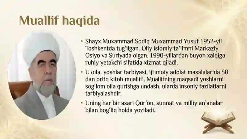 Shayx Muxammad Sodiq Muxammad Yusufning « Baxtiyor oila» kitobi 3