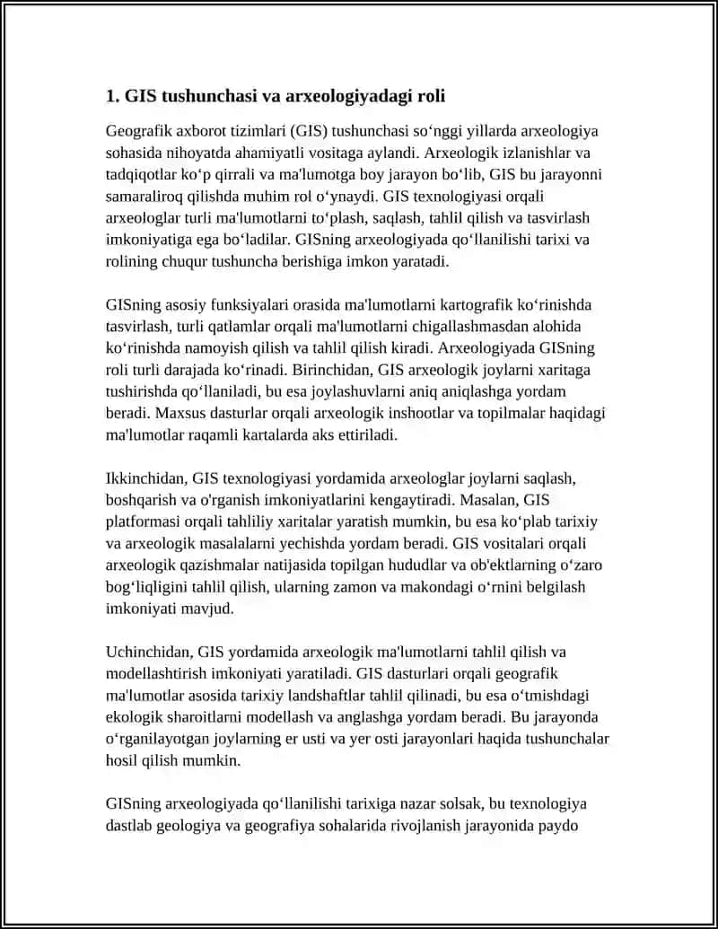 GIS TARIXINI ARXEOLOGIYADA QOʻLLANILISHI 3