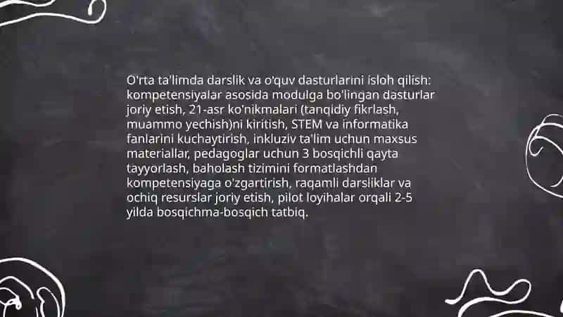 Ta’lim sohasidagi islohotlar 3