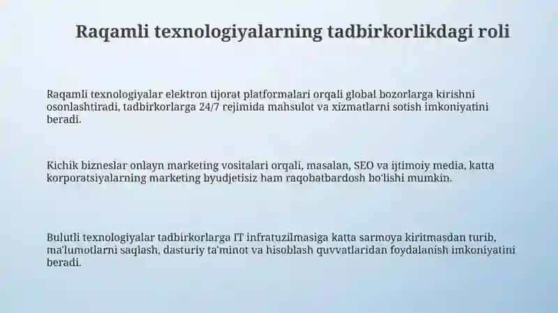 Raqamli texnologiyalar va tadbirkorlik 3
