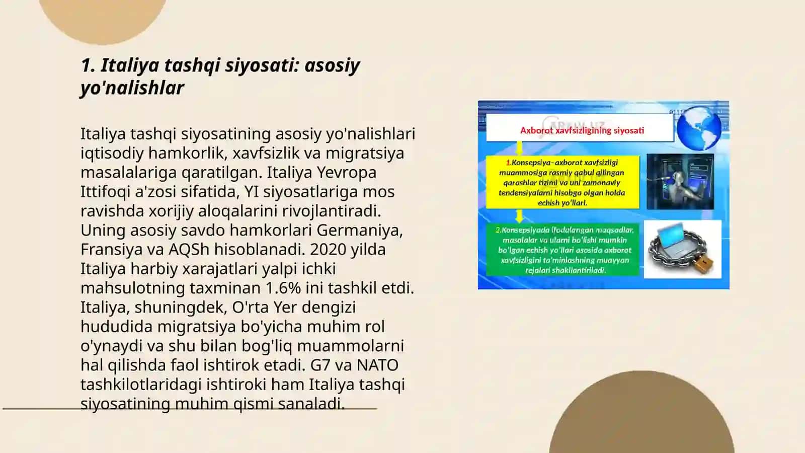 Italiya diplomatiyasi va iqtisodiy siyosati pptx 3
