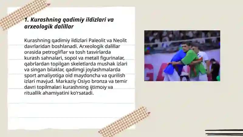 Kurash va belbog’li kurashning rivojlanish tarixi 3