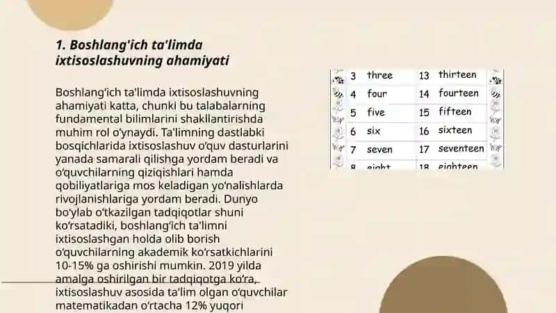Iqtisoslashtirilgan Boshlangich sinflarda darslarni tashkil etish 3