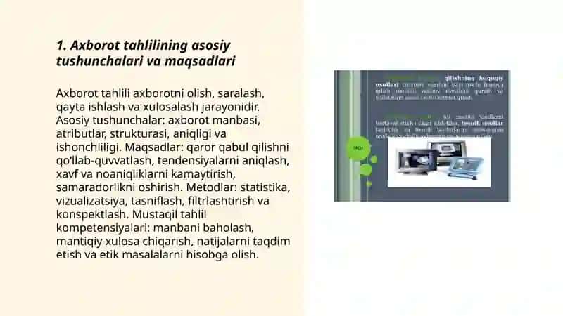Axborotlarni mustaqil tahlil qilish ko'nikmalarini egallash 3