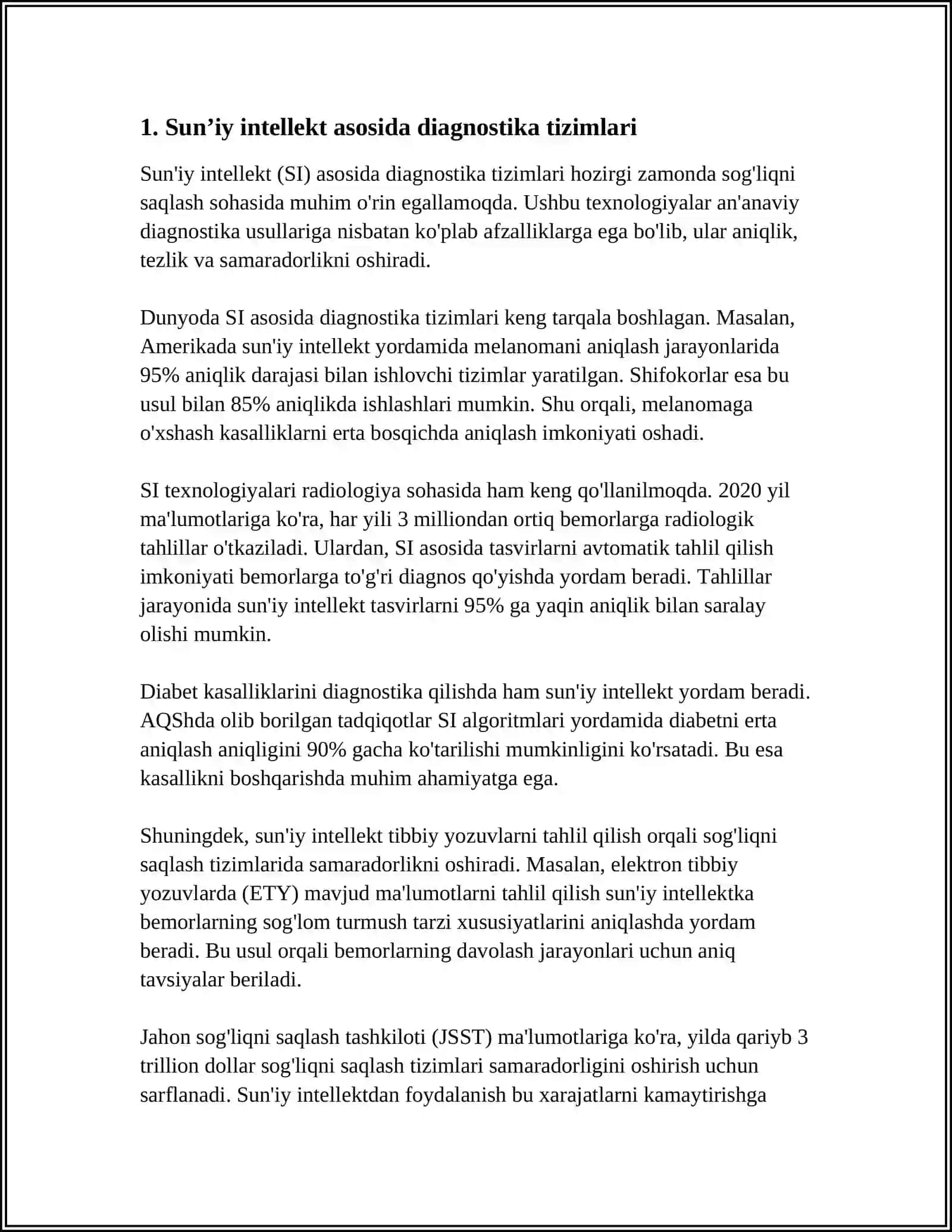 TIBBIYOTDA RAQAMLI TEXNOLOGIYALAR VA SUNʼIY INTELLEKT 3