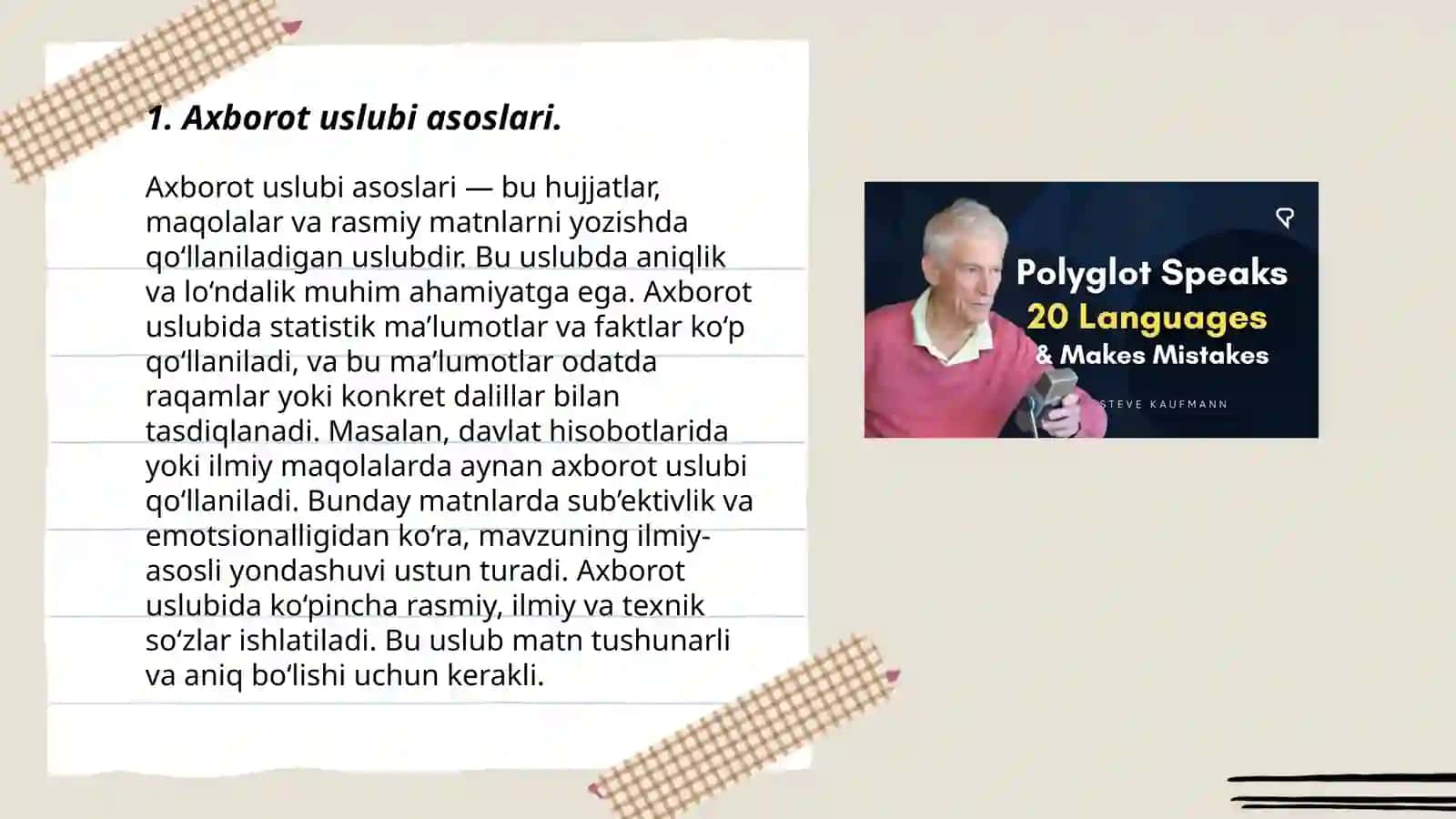Axborot uslubi.Muloqat tilini optimallashtirish 3