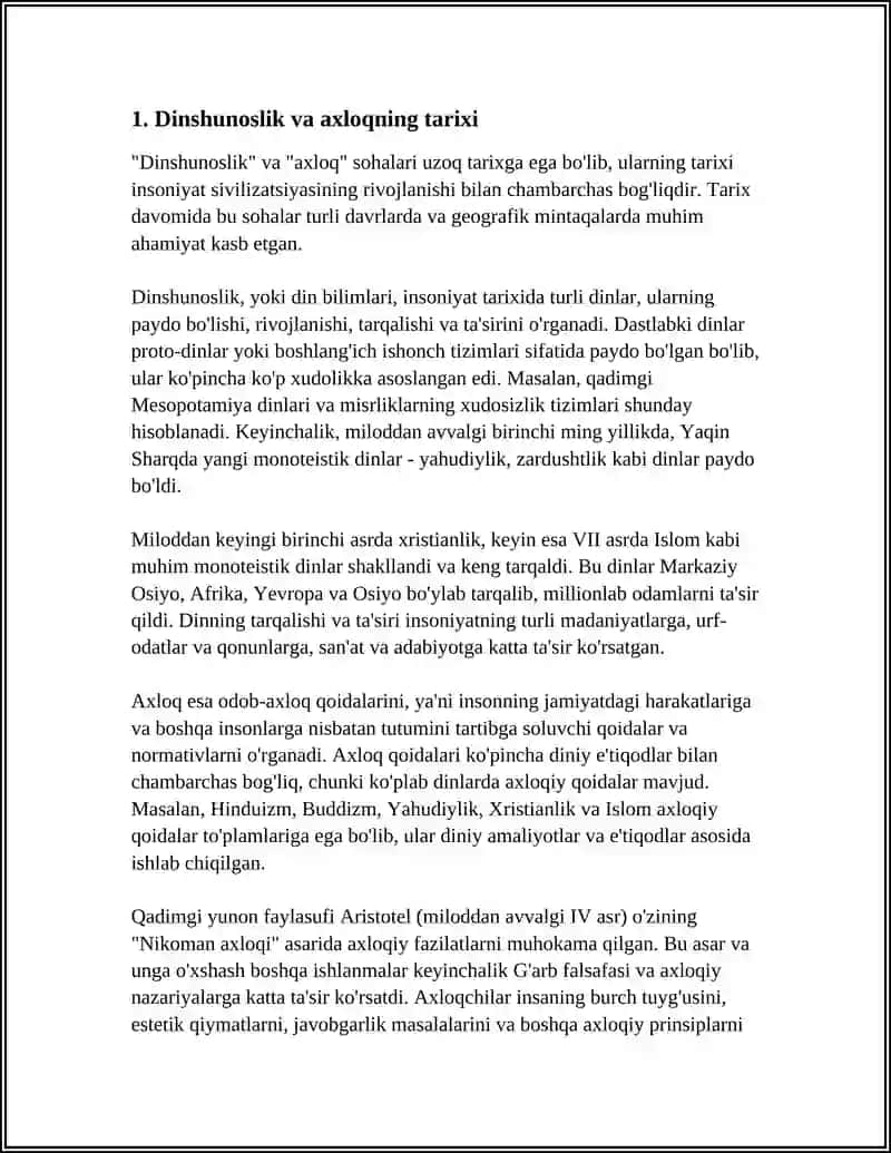 DINSHUNOSLIK VA AXLOQ UYG'UNLIGI MENING NIGOHIMDA 3