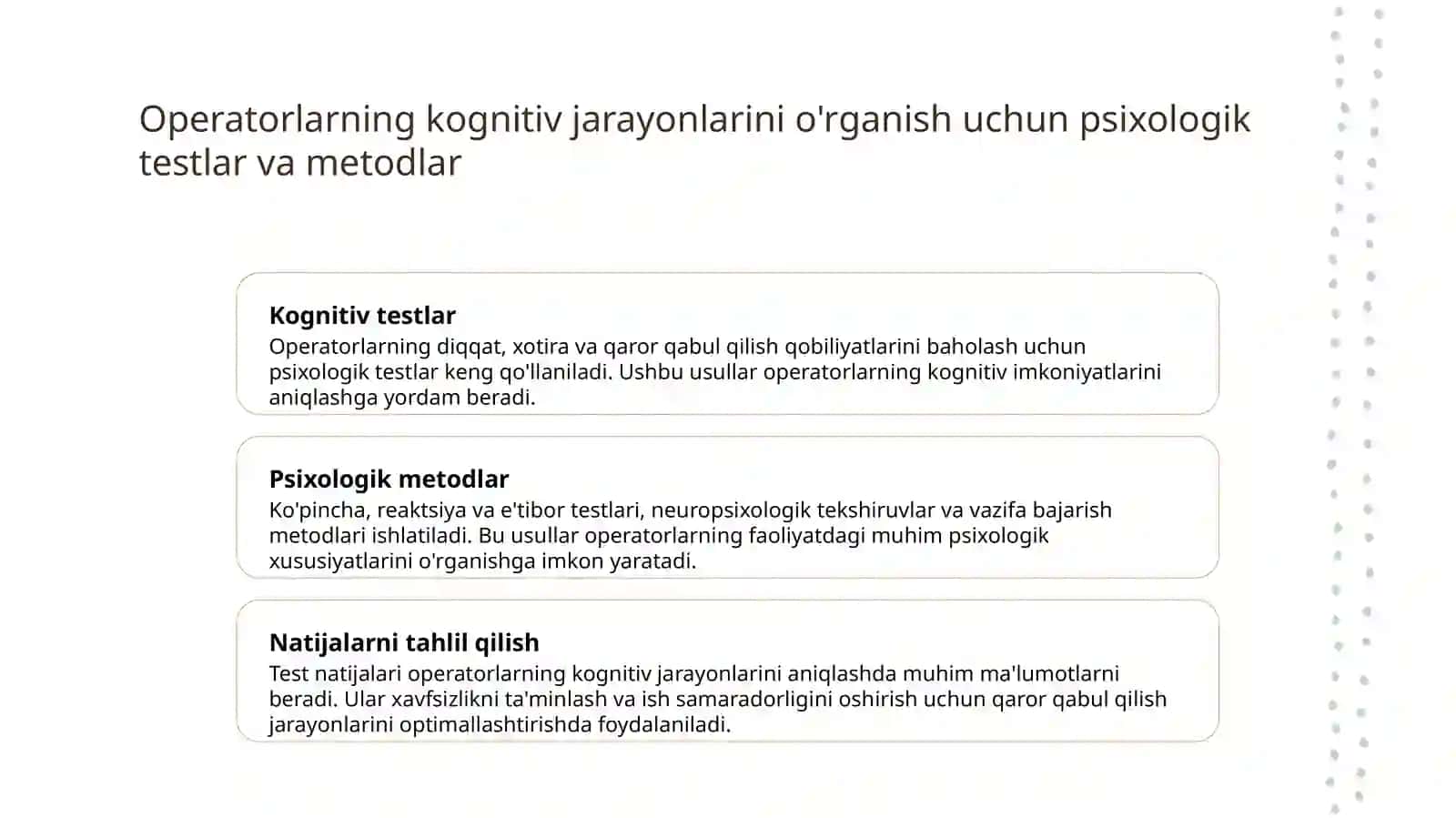 Operator faoliyatini o'rganishga qaratilgan psixologiya metodlari 3