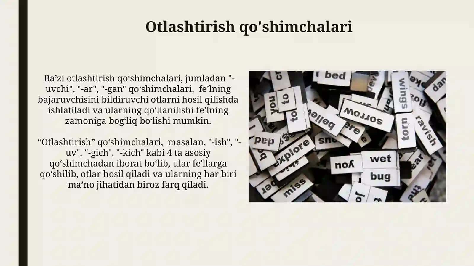 So'z YasaMaydigan Qoshmalar 3