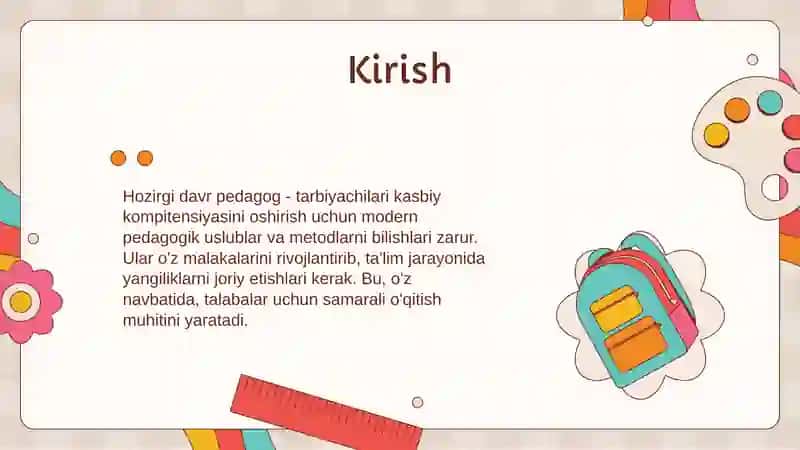 Hozirgi davr pedagog tarbiyachining kasbiy kompetentsiyasi 3