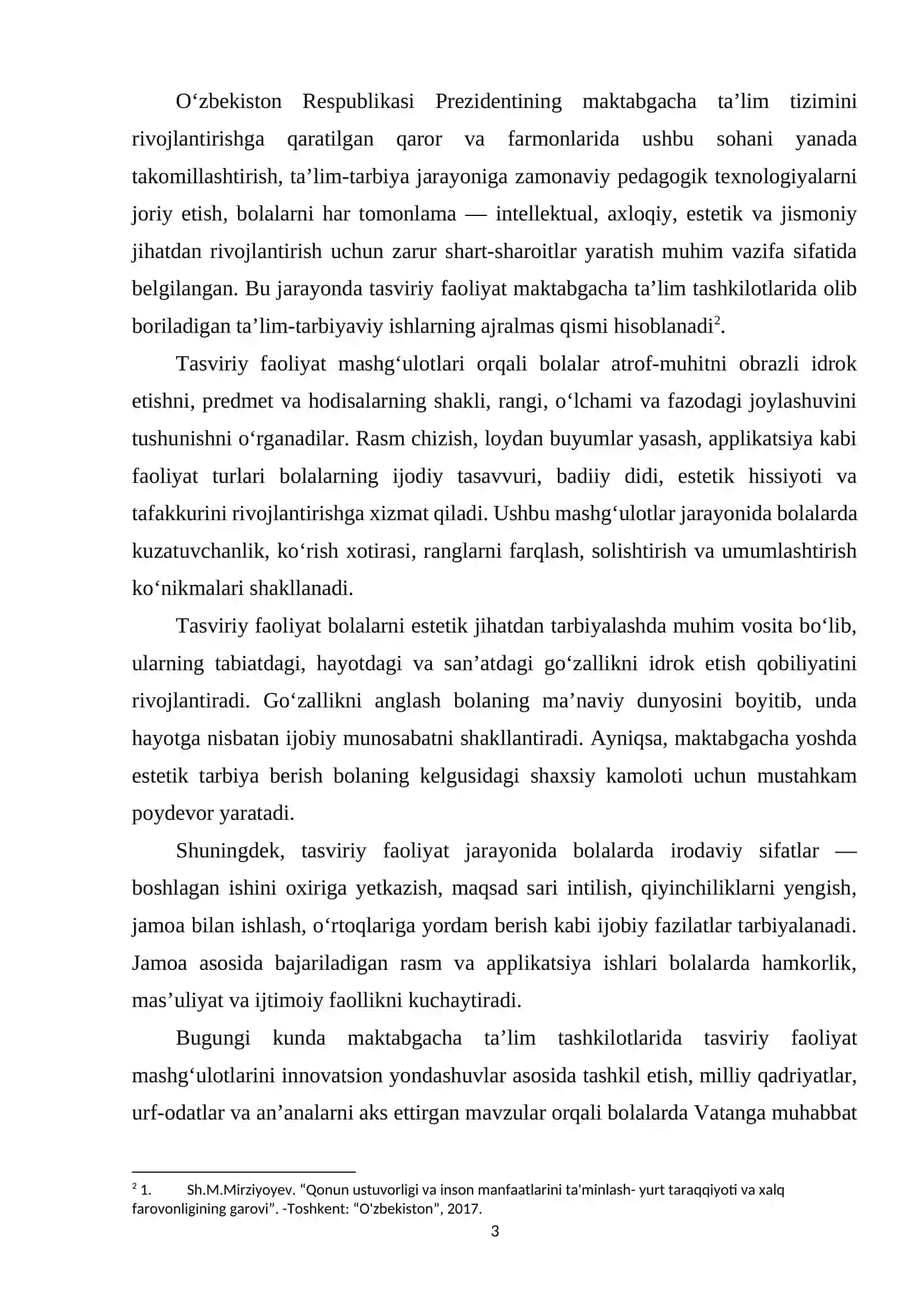 Tasviriy faoliyat-MTTda bolalar bilan olib boriladigan taʼlim- tarbiyaviy ishning bir qismi sifatida 3