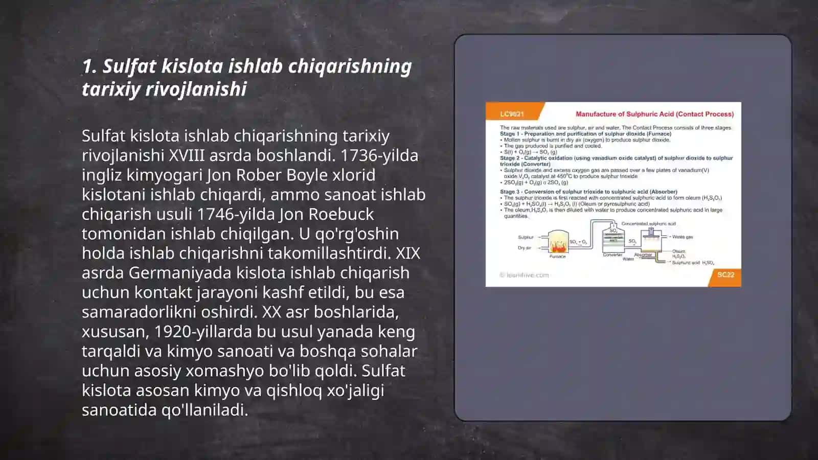 Sulfat kislota ishlab chiqarish texnologiyasi 3
