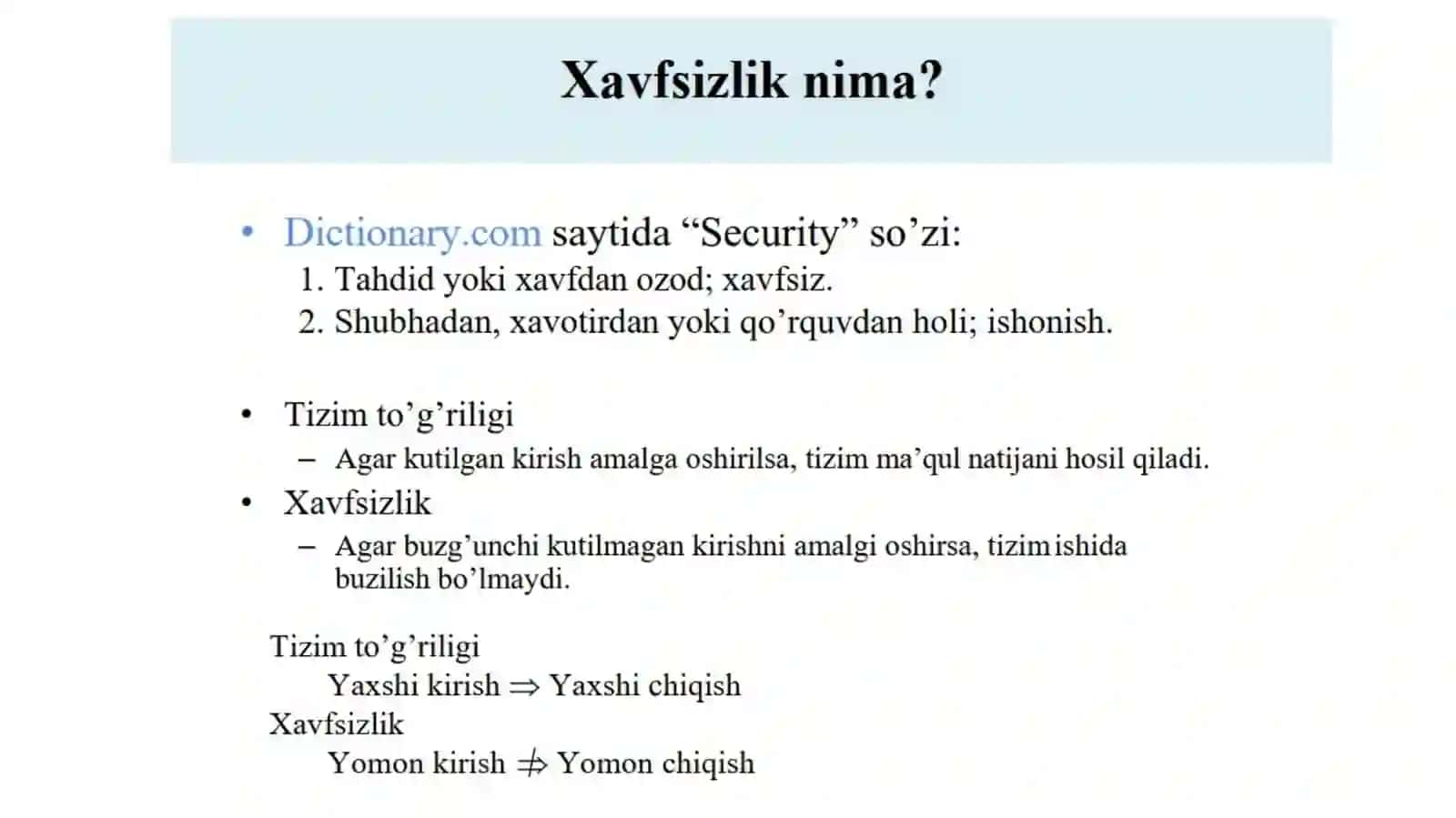 Kiberxavfsizlik asoslari faniga kirish 3