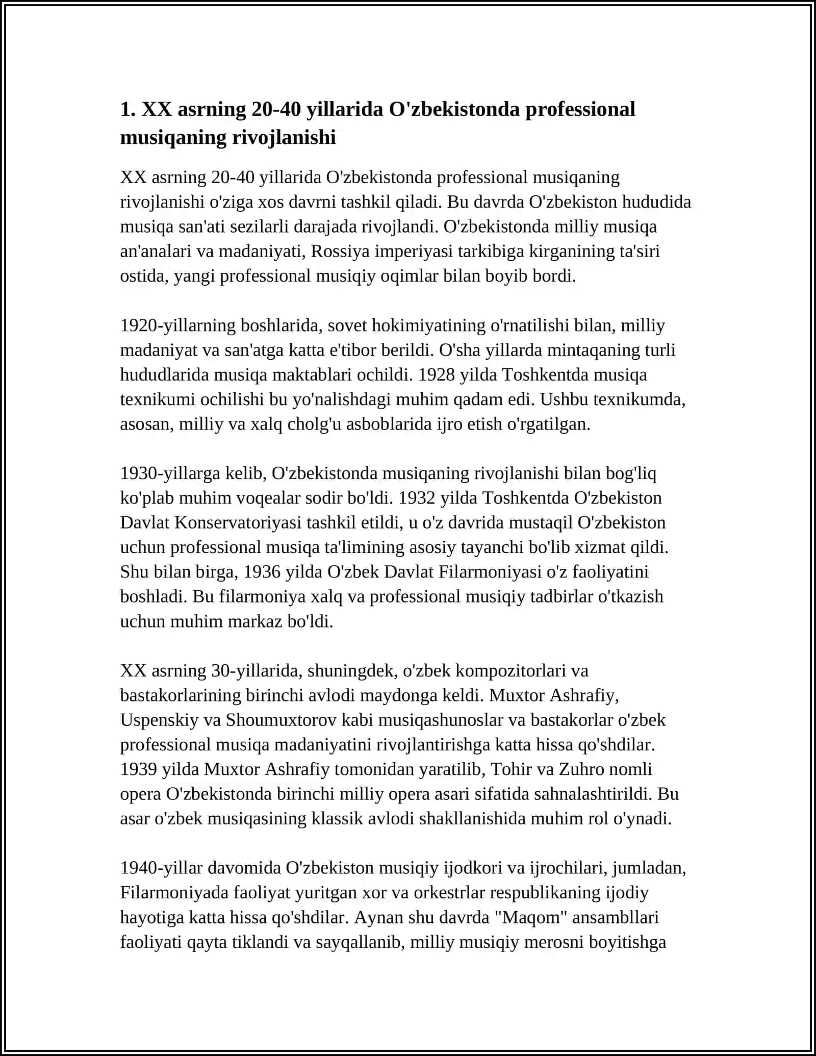 XX ASRNING 20-40 YILLARIDA MADANIY MUSIQIY HAYOT 3