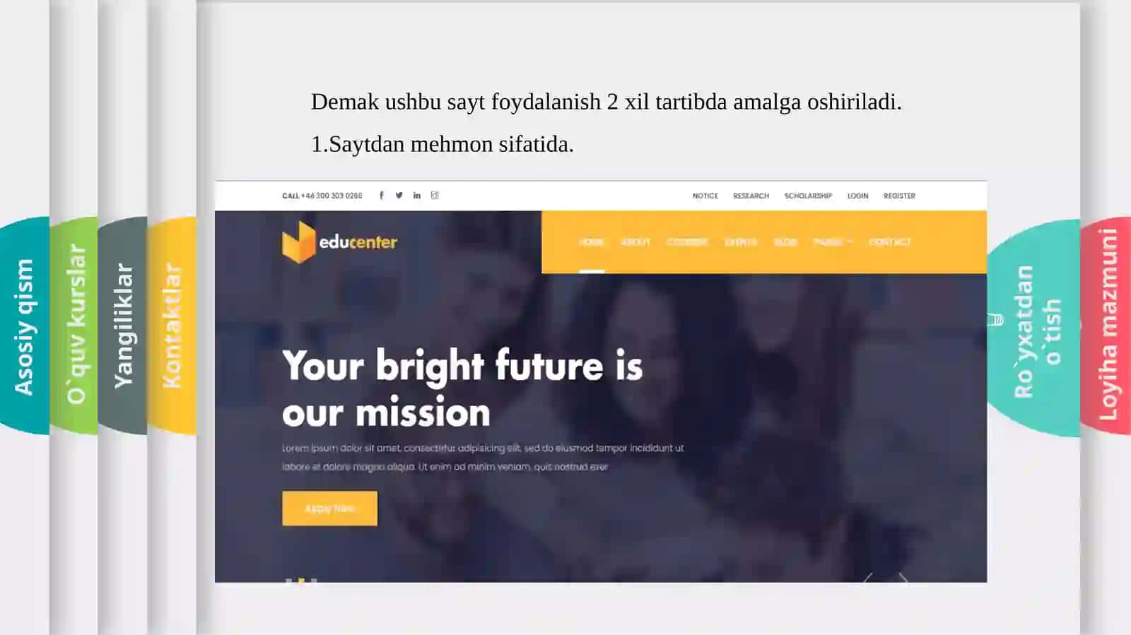 Raqamlitexnologiyalar markazi (IT-center) ni web-sayti 3