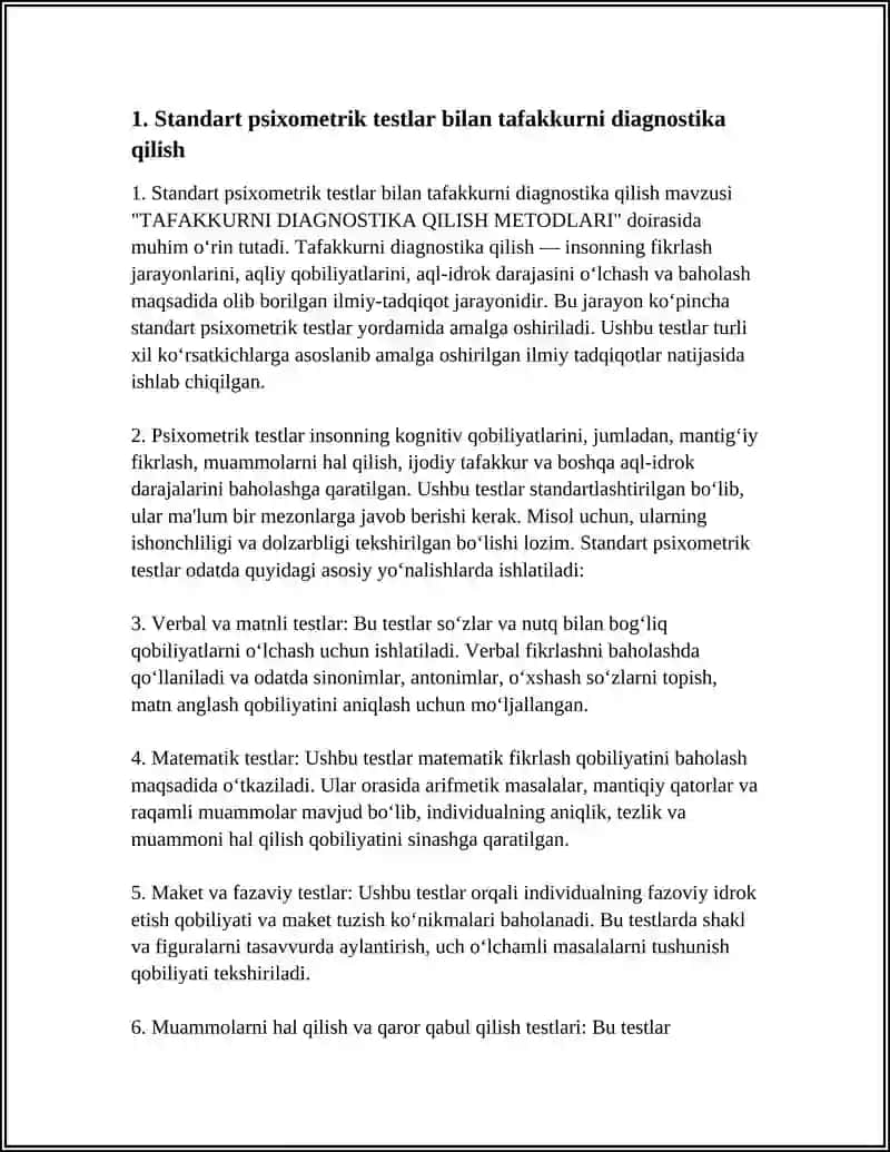 TAFAKKURNI DIAGNOSTIKA QILISH METODLARI 3