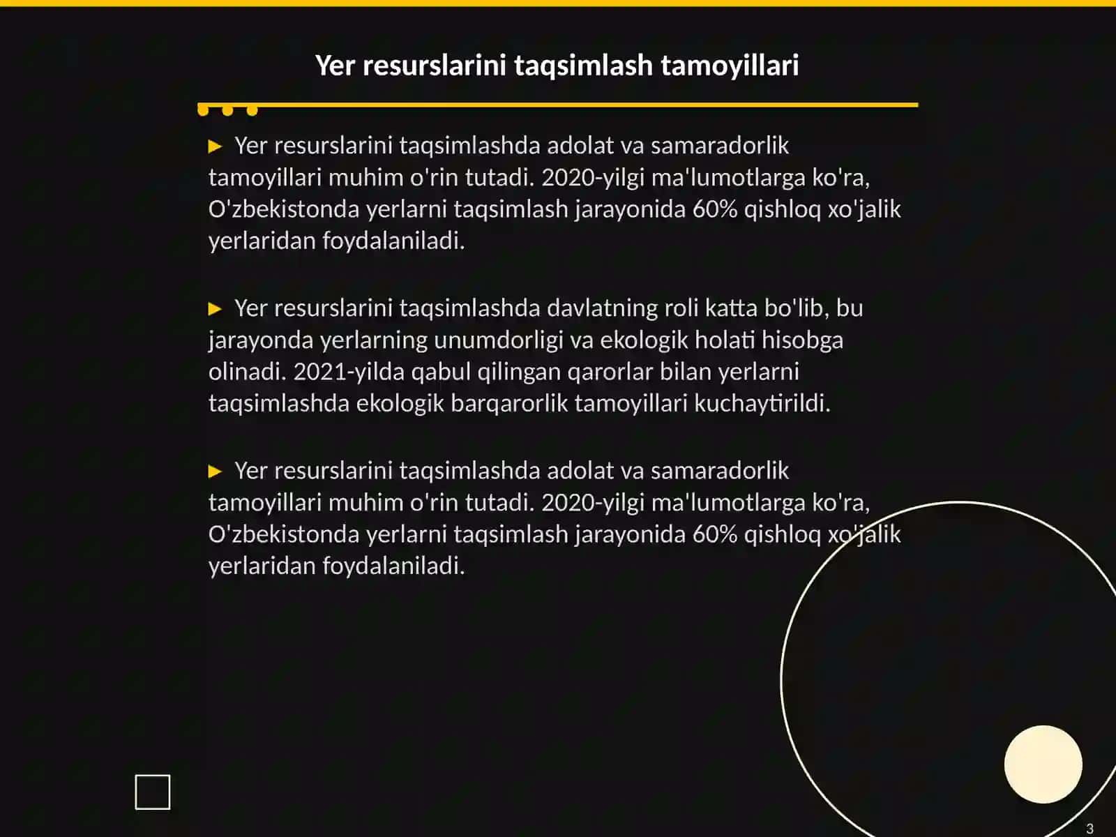 Yer munosabatlari, fermer xo'jaliklari va agrar sohasidagi innovatsiyalar 3