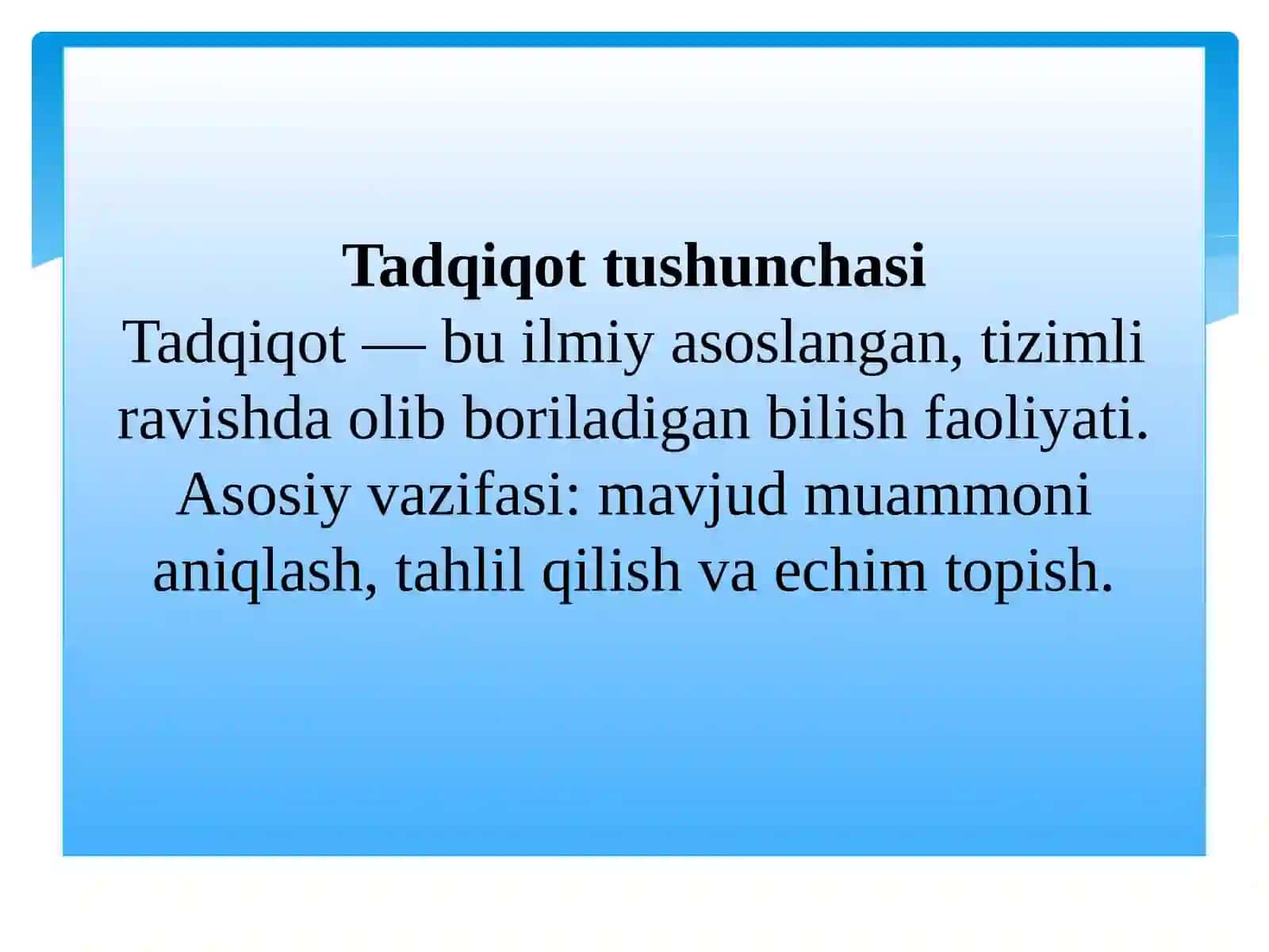 Tadqiqotvositalar va metodlari. Tadqiqot jarayoni bosqichlari 3