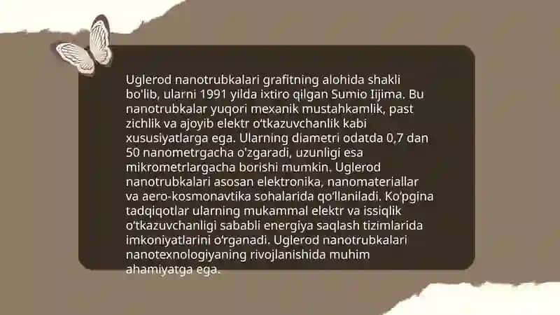 Uglerod nanotrubkalari va boshqalar 3
