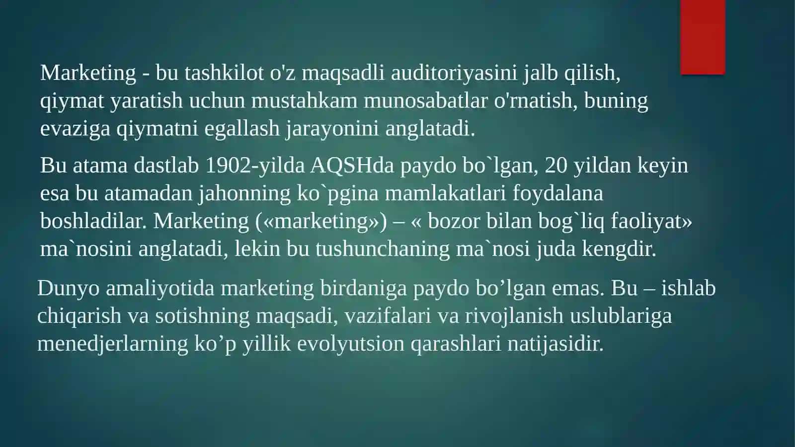 Marektingning nazariy asoslari 3
