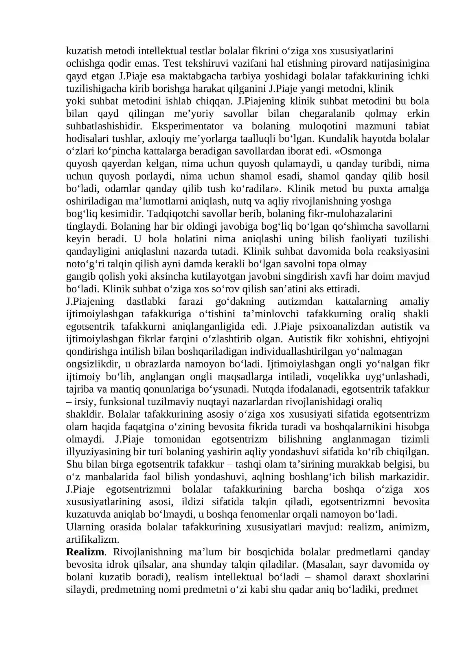 PSIXIK RIVOJLANISH INTELLEKT SHAKLLANISHI SIFATIDA: J.PIAJE KONSEPSIYASI 3
