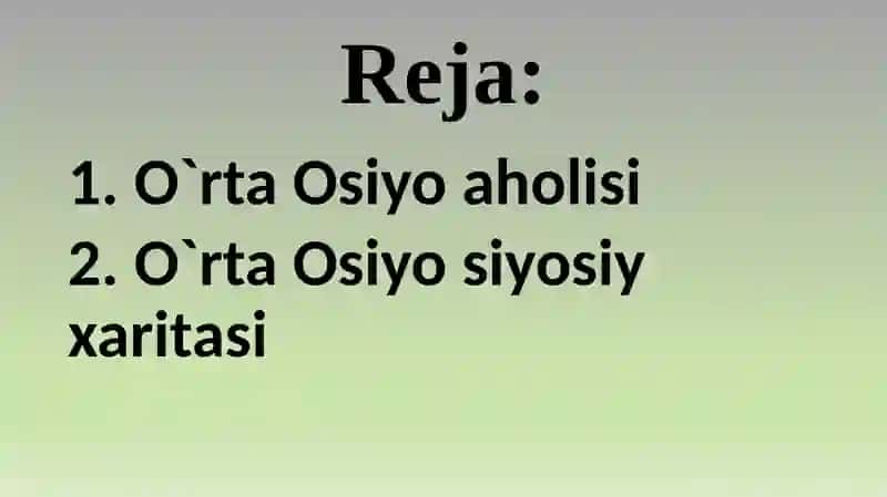 O`rta Osiyo aholisi va siyosiy xaritasi 3