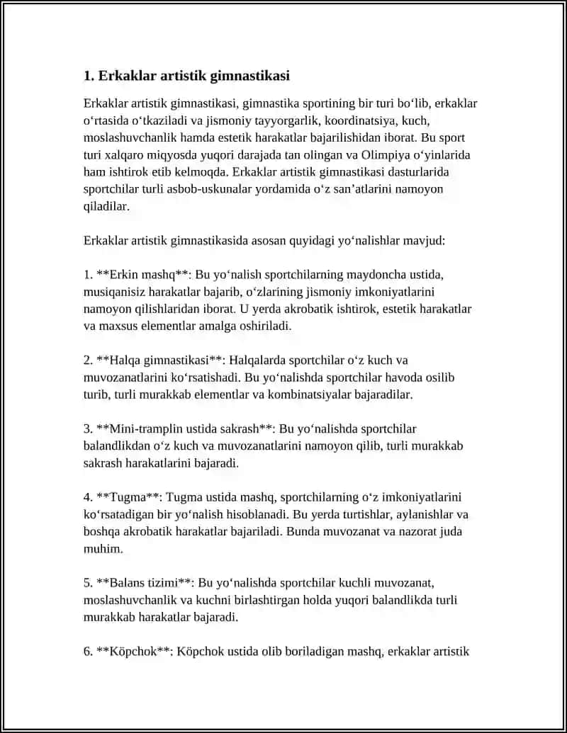 Erkaklar artistik gimnastikasi 3