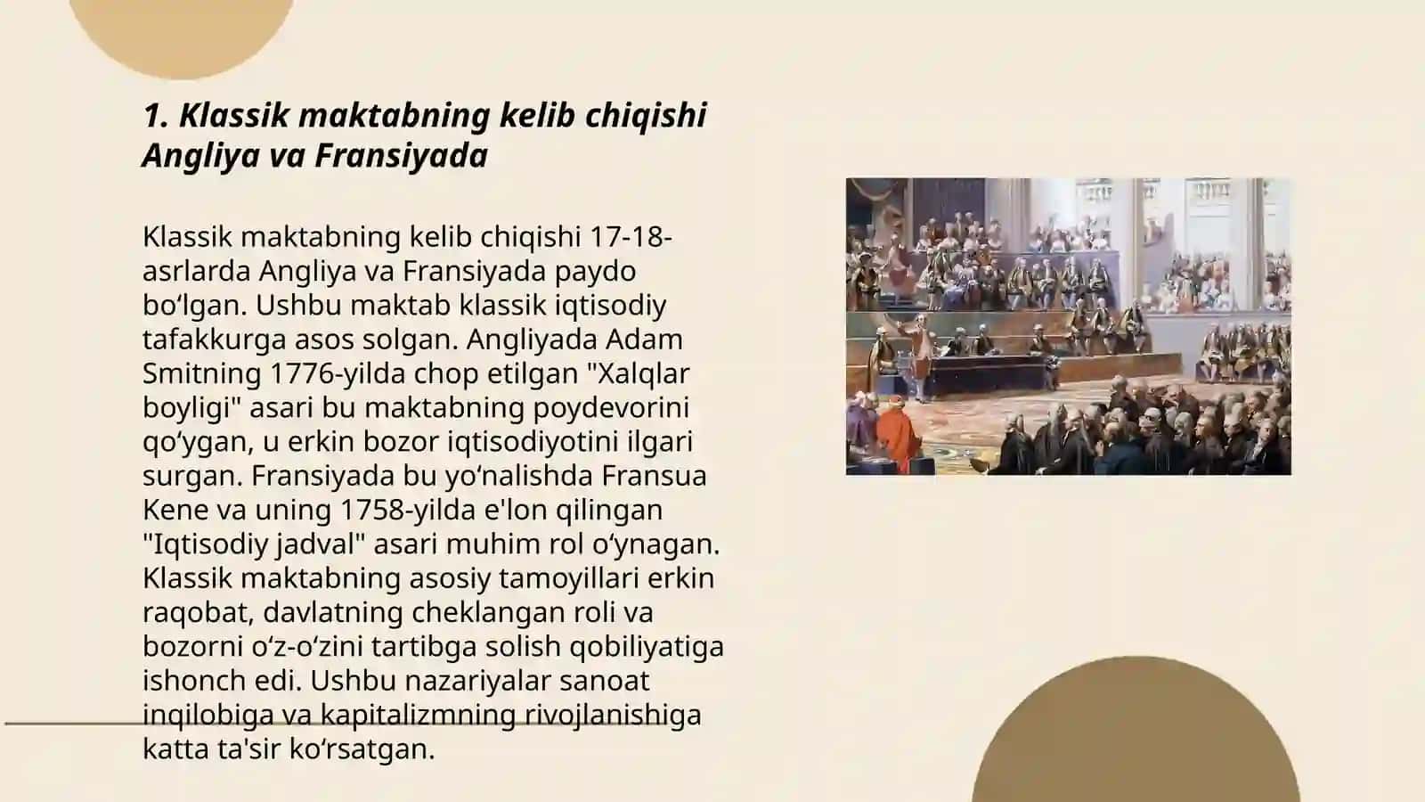 Klassik maktabning kelib chiqishi Angliya va Fransiyada 3