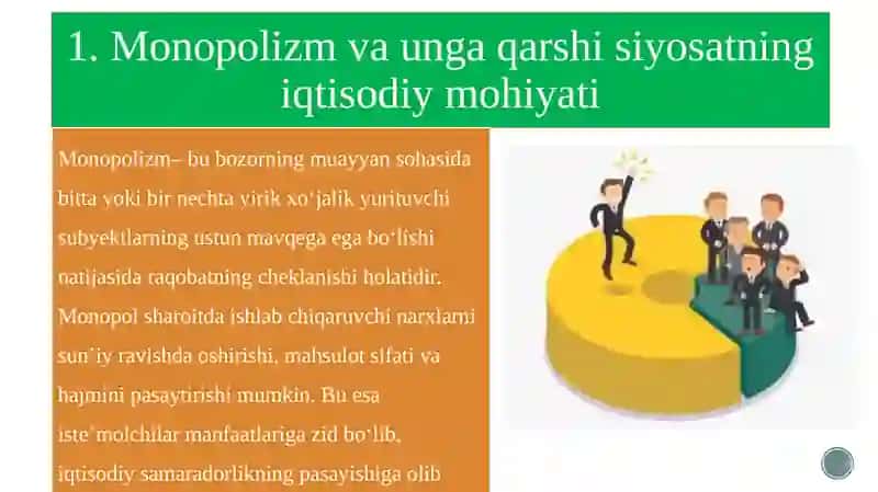 Iqtisodiyotda monopolizmga qarshi siyosat va raqobatni rivojlantirishda davlatning roli 3