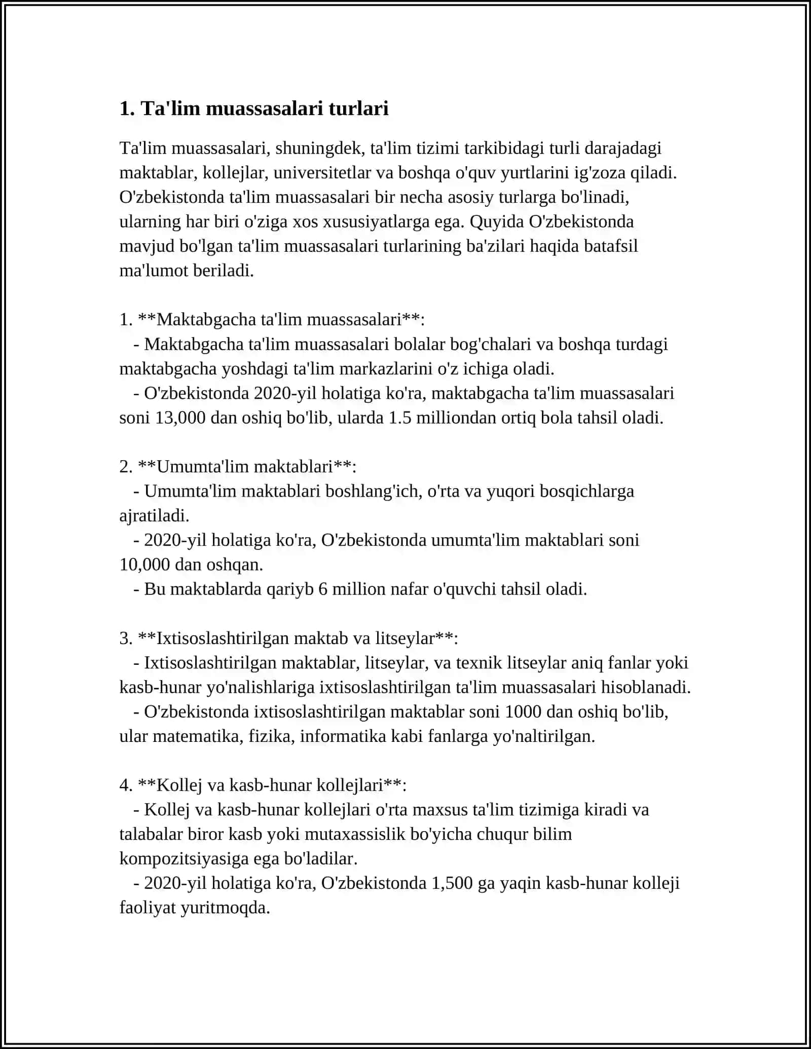 O‘zbekiston Respublikasi Uzluksiz Talim Tizimi 3