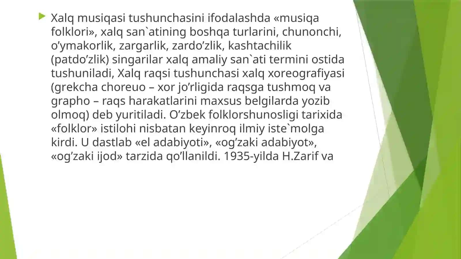 Folklor va adabiyot munosabatlari. Folklorizm tushunchasi 3