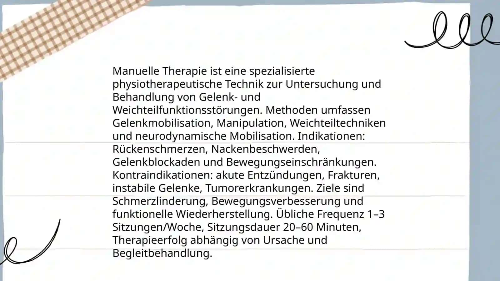 Manuelle Therapie 3