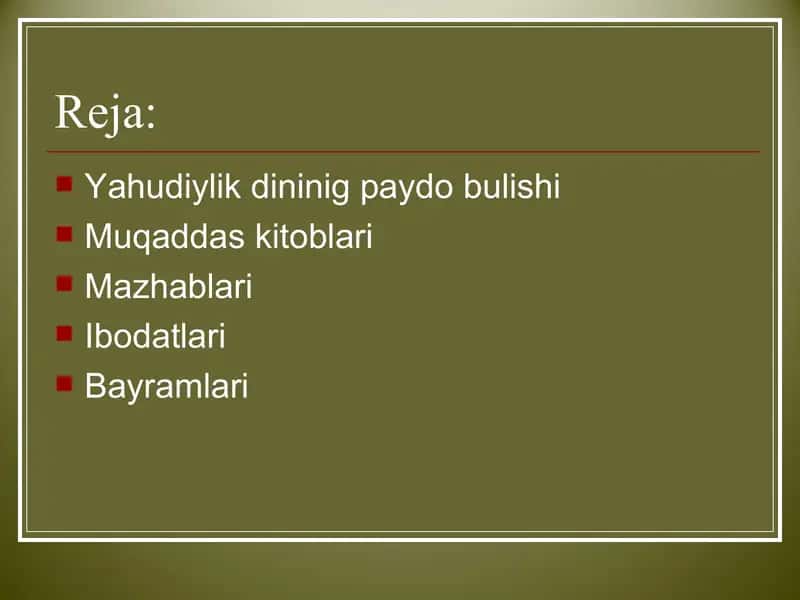 Yahudiylik ta'limoti an'ana marosimlari 3