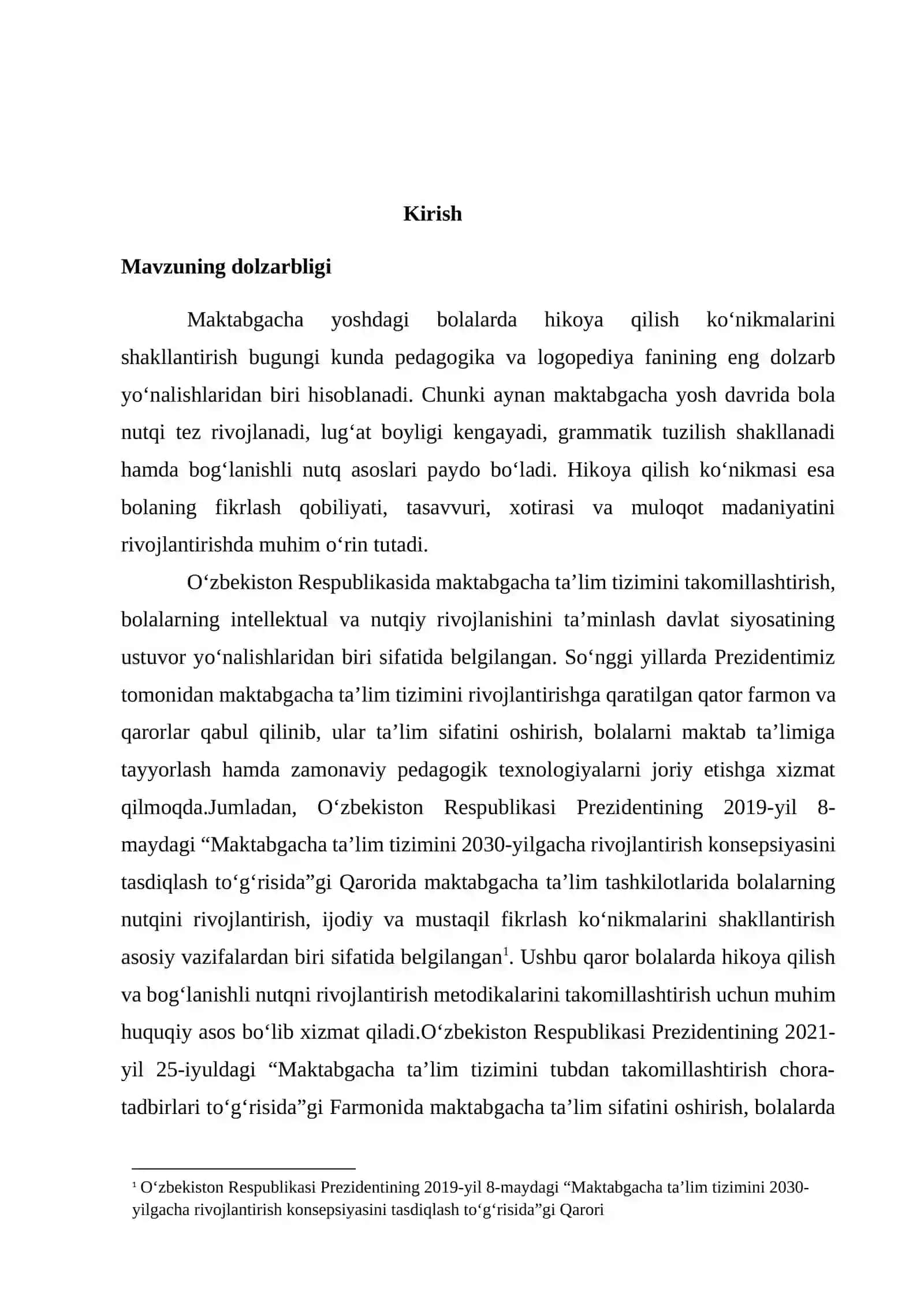 MAKTABGACHA YOSHDAGI BOLALARDA HIKOYA QILISH KO'NIKMALARINI SHAKILLANTIRISH 3